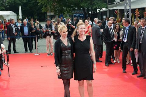 CineMerit Award winner Melanie Griffith with the Filmfest München's new festival director Diana Iljine
